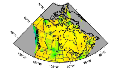 Surface wave tomography Canada